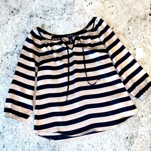WHBM Silky Striped Blouse XS
